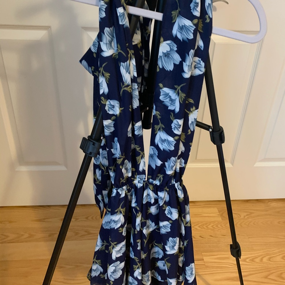 lulus floral tie romper